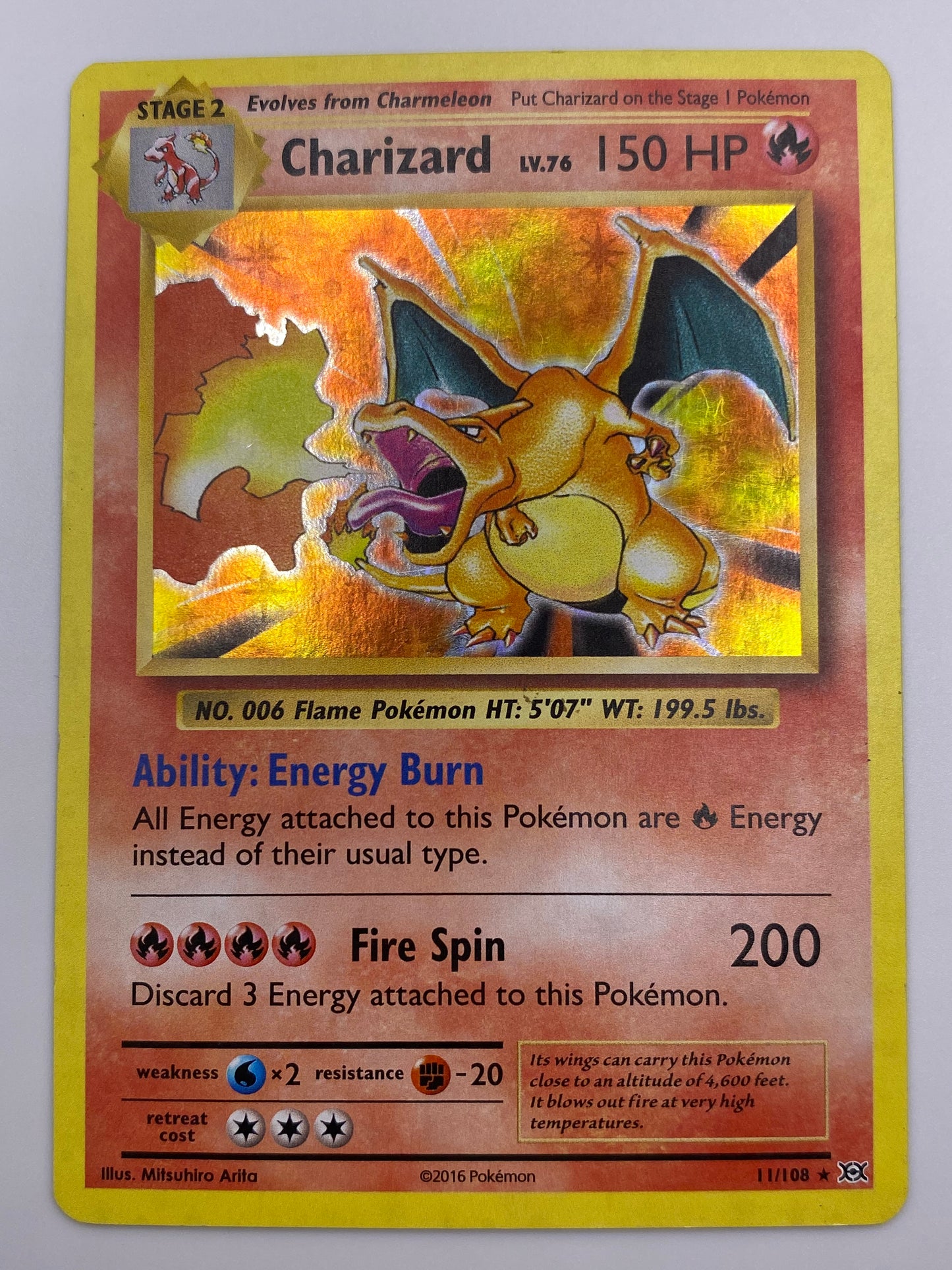 Charizard Holo Evolutions MP