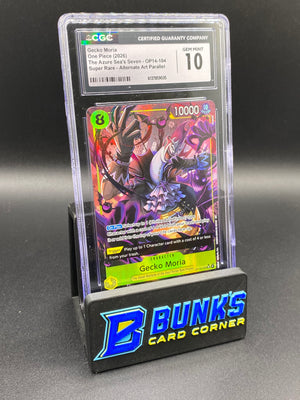Gecko Moria Super Rare Alt Art Parallel OP14-104 CGC 10