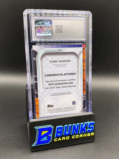 2022 Torii Hunter Blue Auto 107/150 CGC Authentic Auto 10