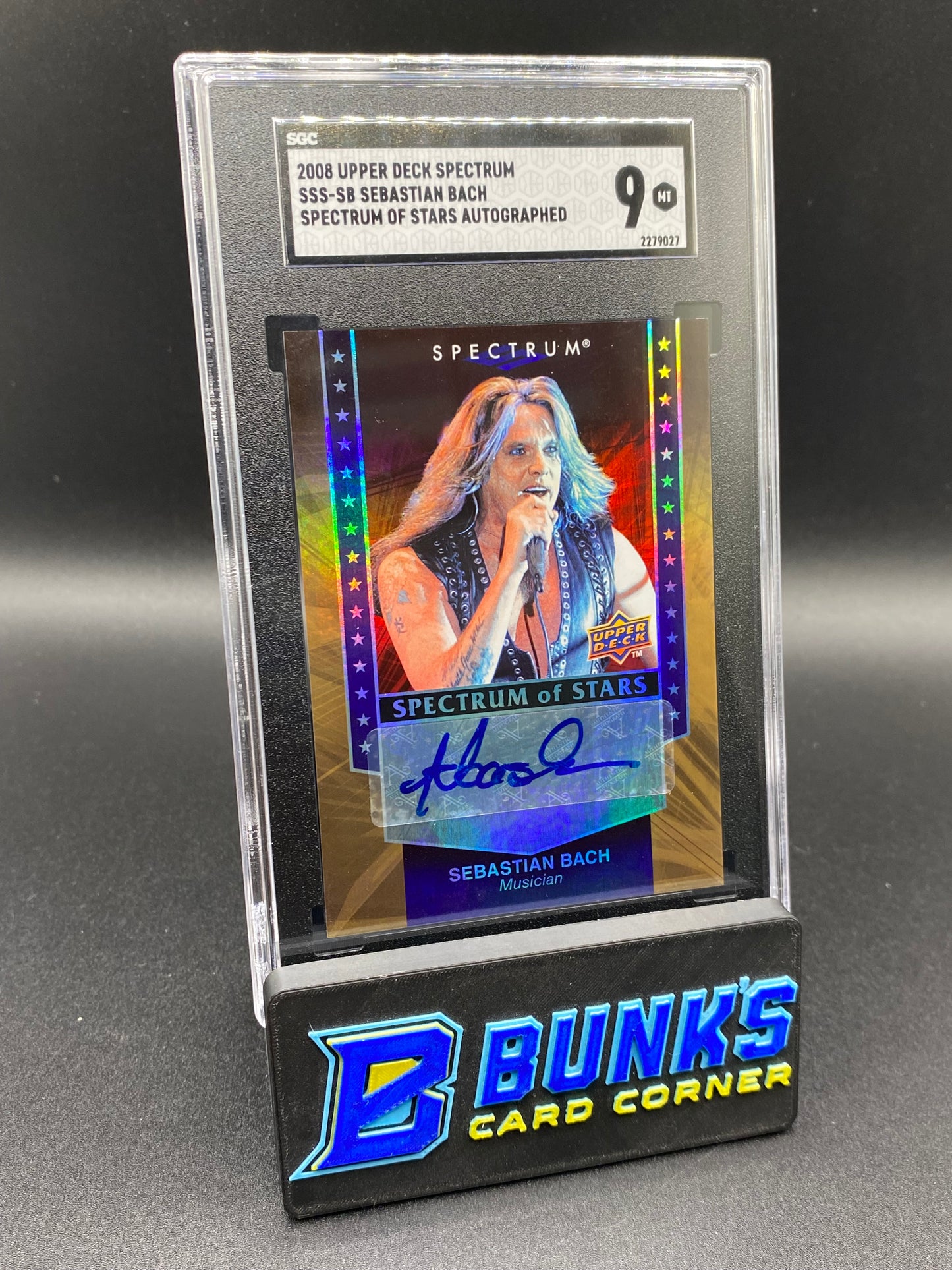 2008 Sebastian Bach Auto SGC 9