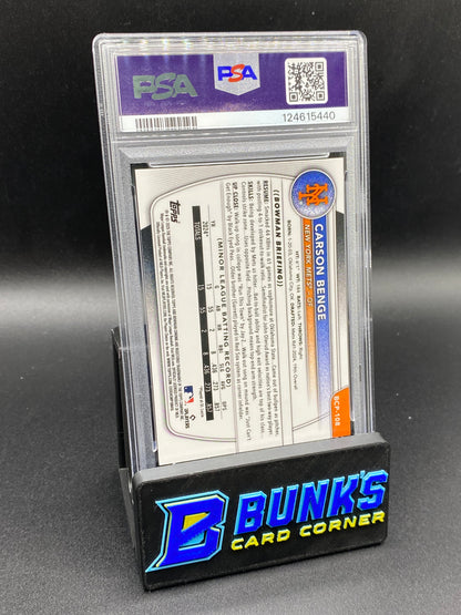 2025 Carson Benge Chrome Pros Rose Gold Ref 3/15 PSA 10