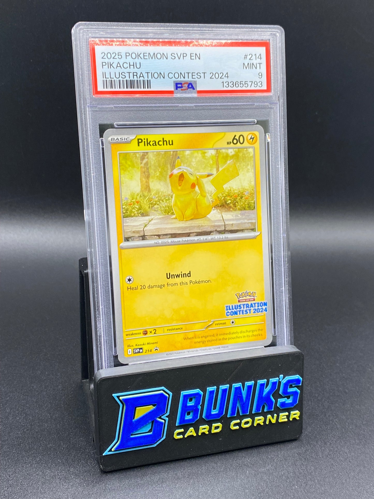 Pikachu Illustration Contest 2024 PSA 9
