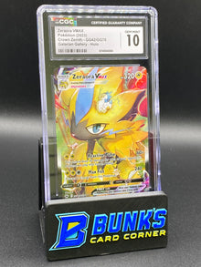 Zeraora Vmax Galarian Gallery Crown Zenith CGC 10