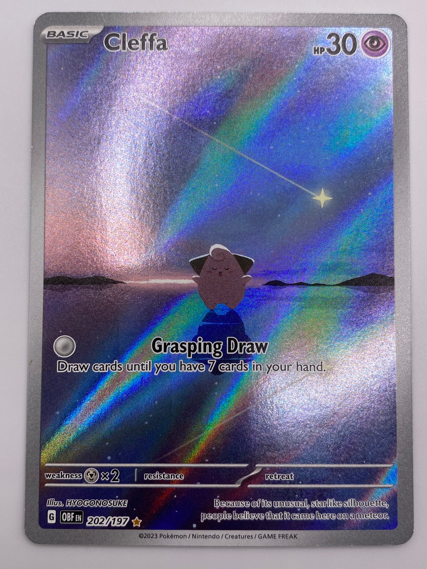 Cleffa Illustration Rare Obsidian Flames LP