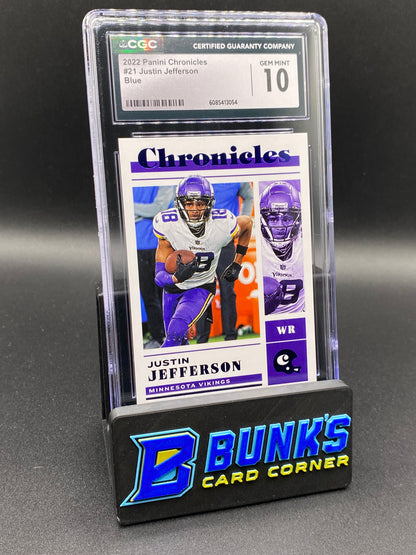 2022 Justin Jefferson Blue 85/99 CGC 10