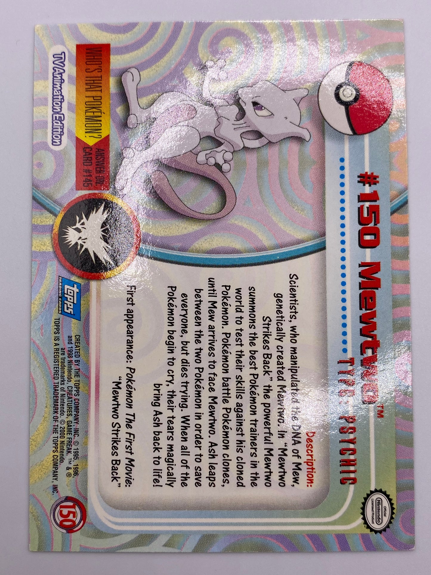 Mewtwo Topps Blue label NM