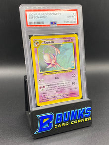 Espeon Holo Swirl Neo Discovery PSA 8
