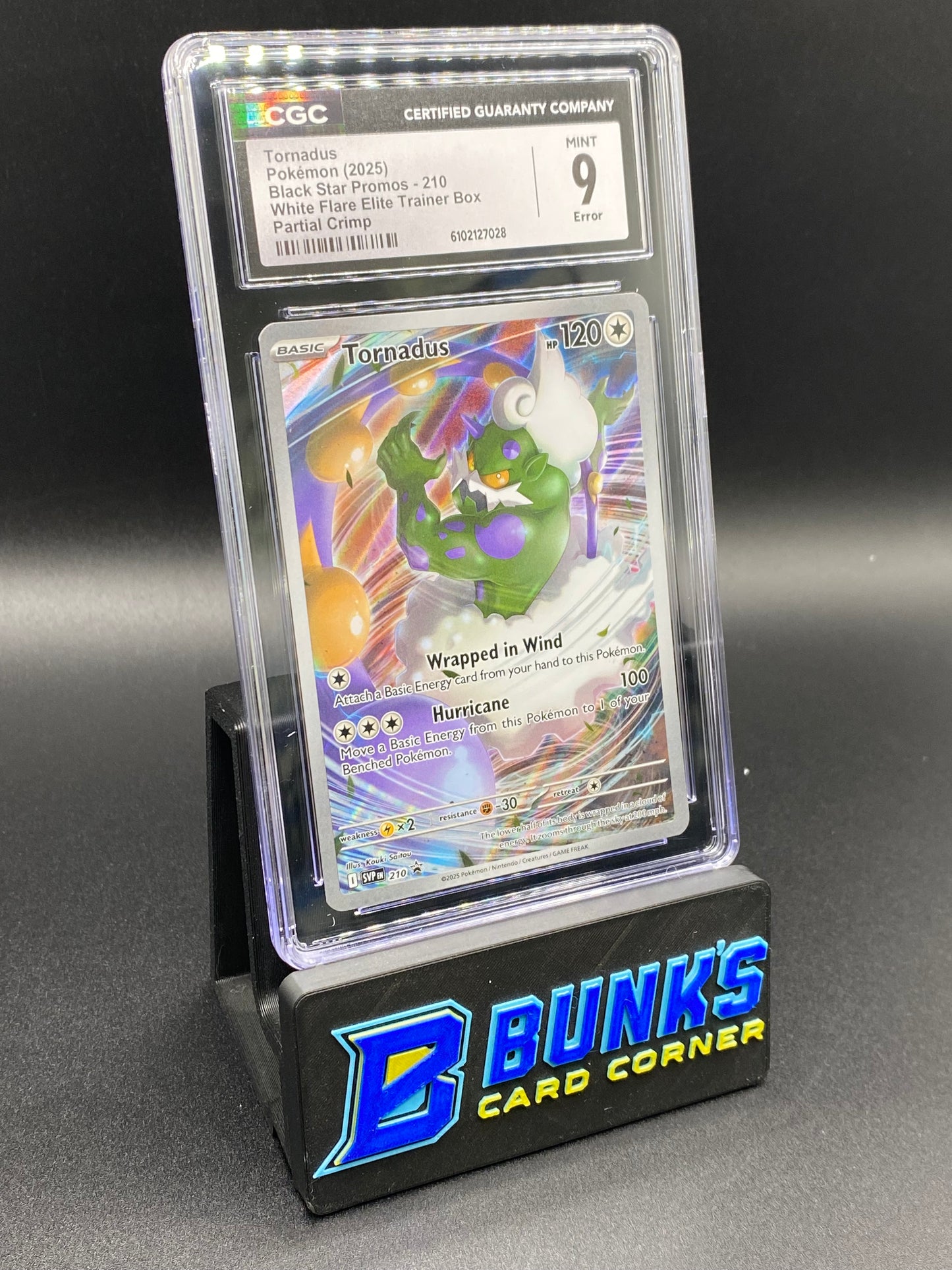 Tornadus Promo Error Partial Crimp CGC 9