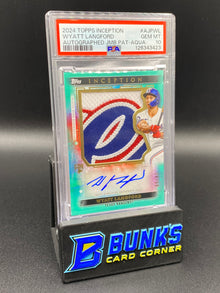 2024 Wyatt Langford Auto Patch Inception 28/50 PSA 10 Rc