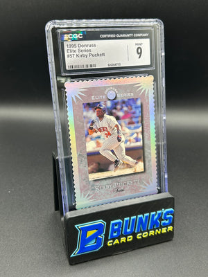 1995 Kirby Puckett Donruss Elite Series 9076/10000 CGC 9