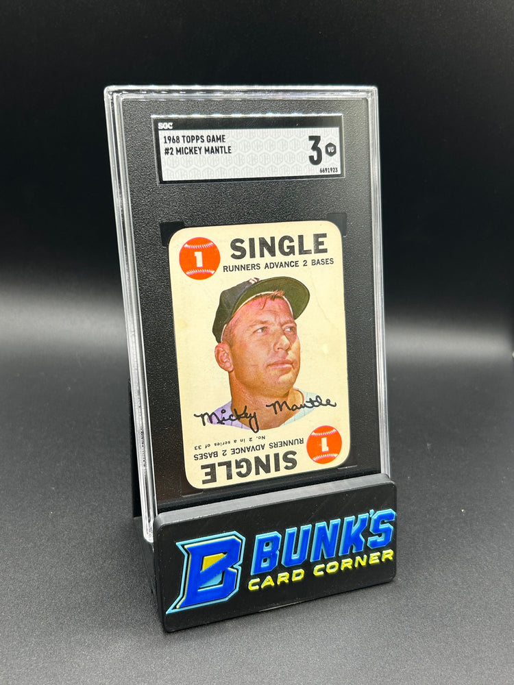 1968 Mickey Mantle Topps #2 SGC 3