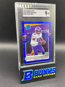 2020 Justin Jefferson Blue Scope Prizm SGC 9 Rc