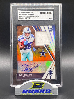 2019 Tony Pollard AUTOGRAPHED Rookie Jersey Orange 180/199