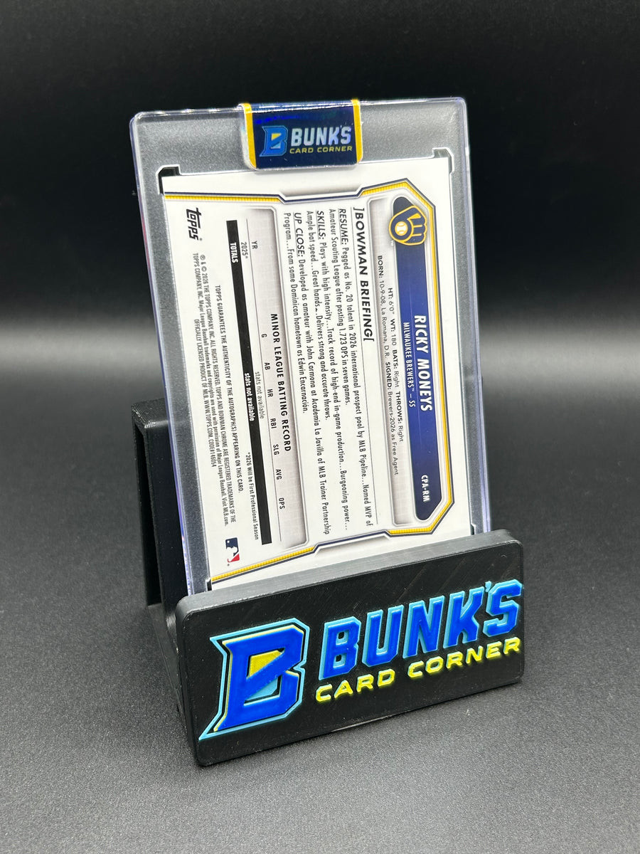 2026 Ricky Moneys First Bowman Chrome Speckle Auto 66/299