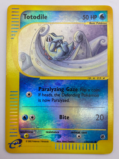 Totodile Reverse Holo E-Reader Expedition LP-MP