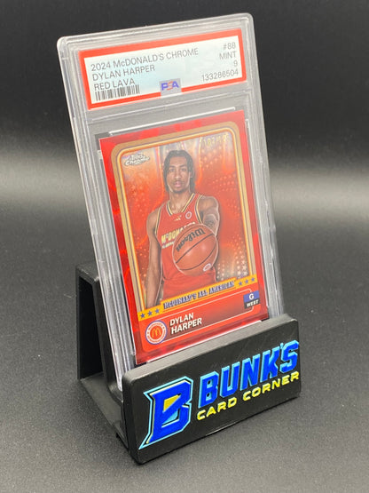 2024 Dylan Harper Red Lava Topps Chrome 107/125 PSA 9