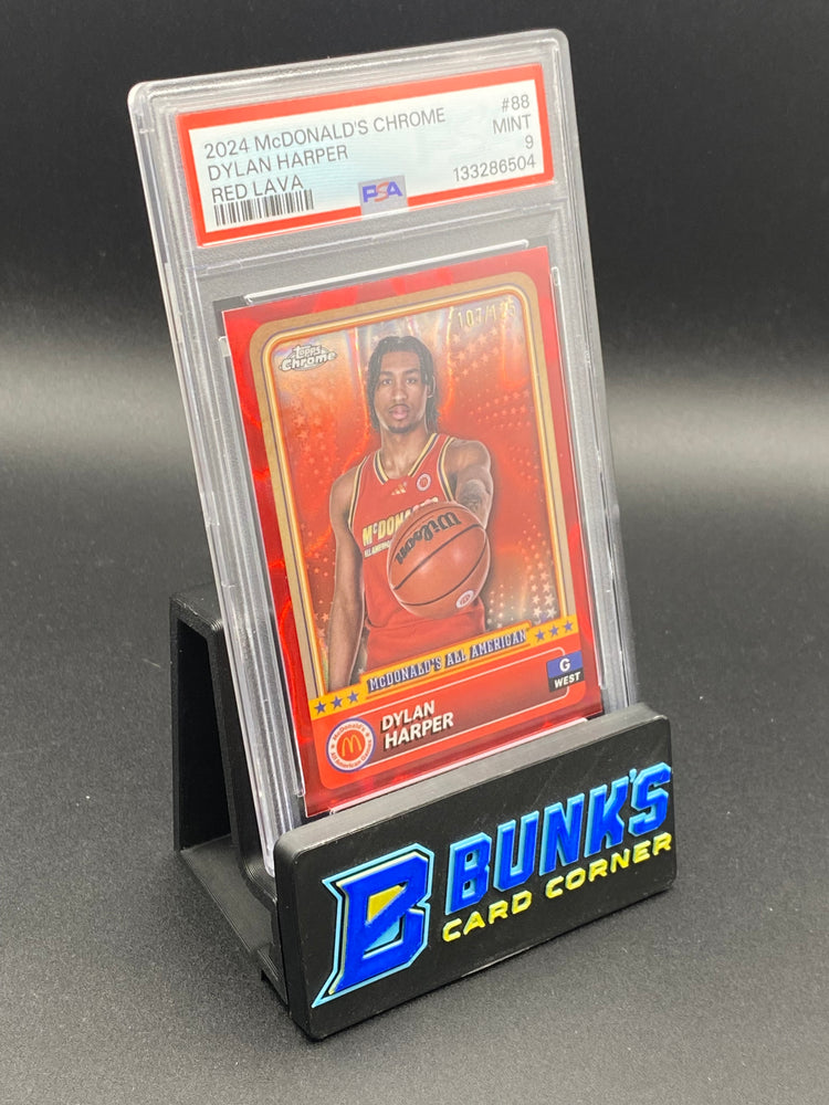2024 Dylan Harper Red Lava Topps Chrome 107/125 PSA 9