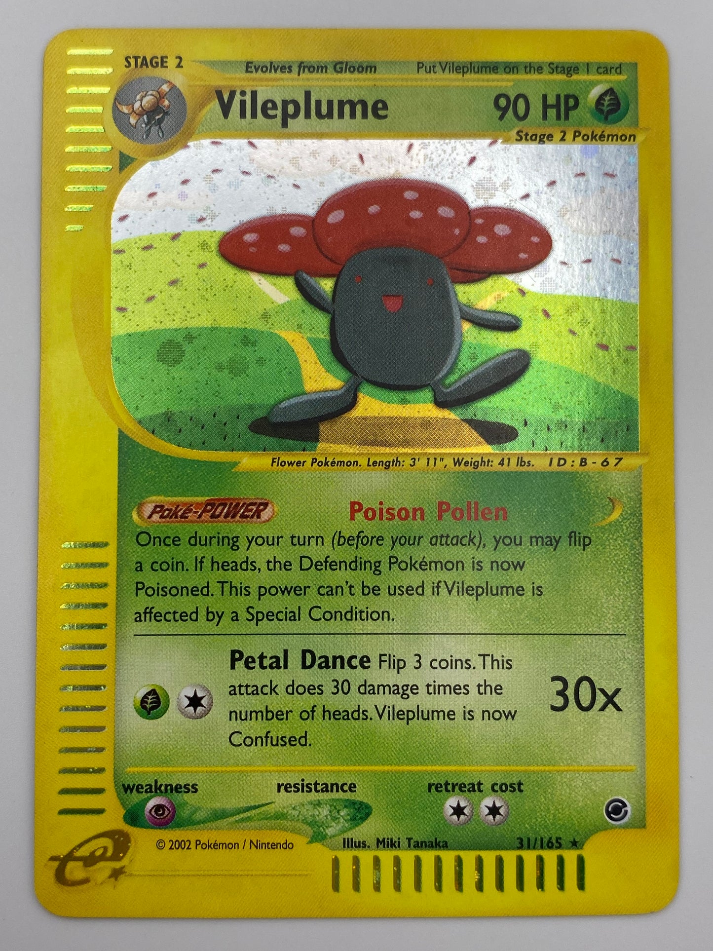 Vileplume Holo E-Reader Expedition Small Crease
