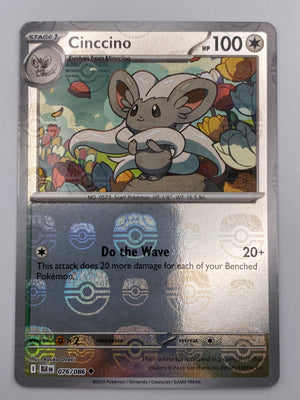Cinccino Master Ball Reverse Holo Black Bolt NM
