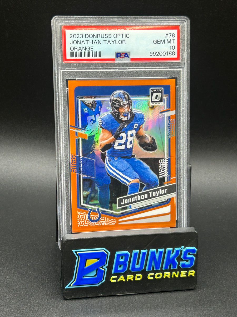 2023 Jonathan Taylor Orange Donruss Optic PSA 10 190/249