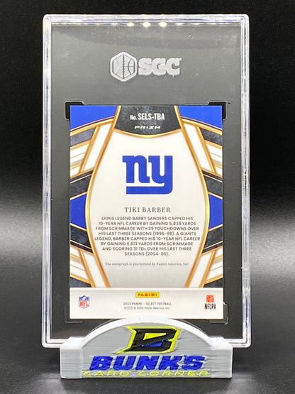 2023 Tiki Barber AUTOGRAPHED SGC 10|10 (Box B6)