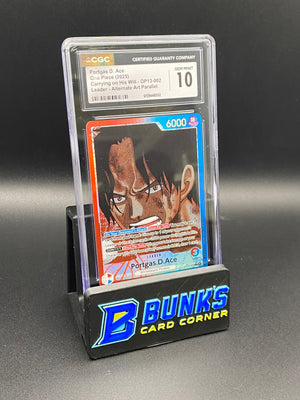 Portgas D. Ace Leader Alt Art Parallel OP13-002 CGC 10