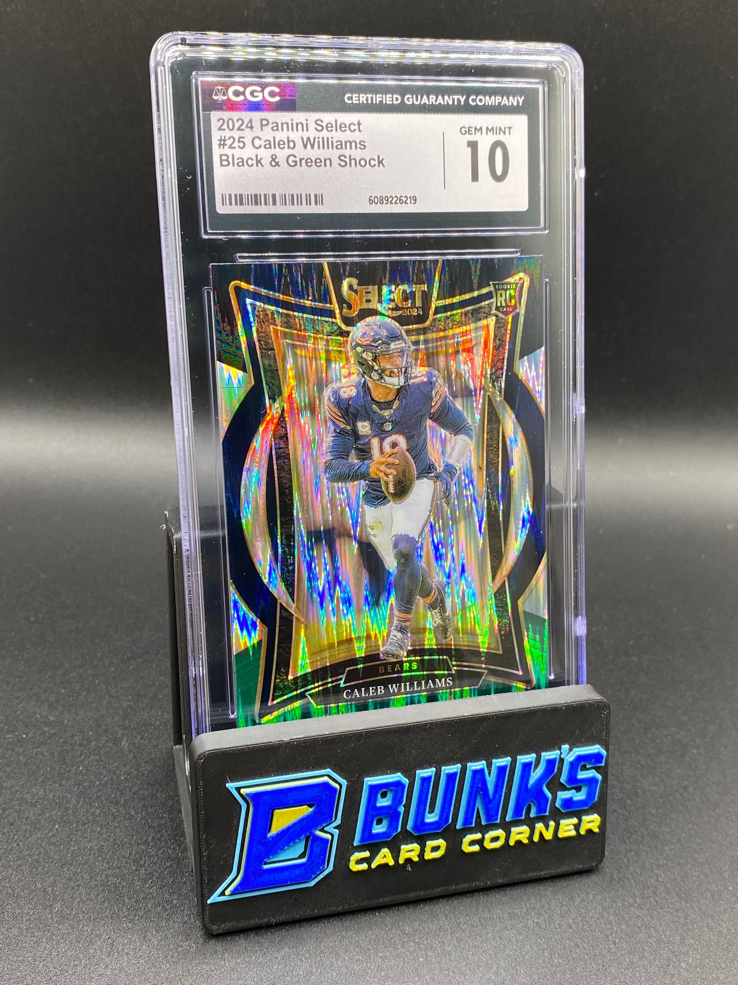 2024 Caleb Williams Black & Green Shock CGC  10