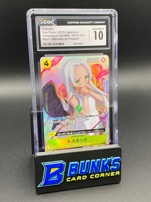 S-Snake Rare Alt Art Parallel OP13 CGC  10 Japanese