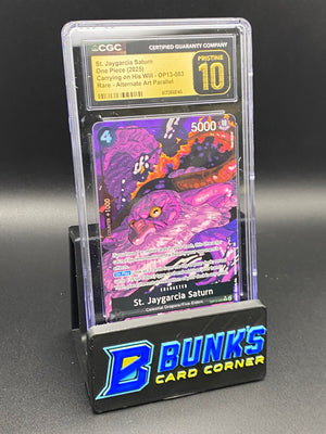 St. Jaygarcia Saturn Rare Alt Art Parallel OP13-083 CGC PRISTINE 10