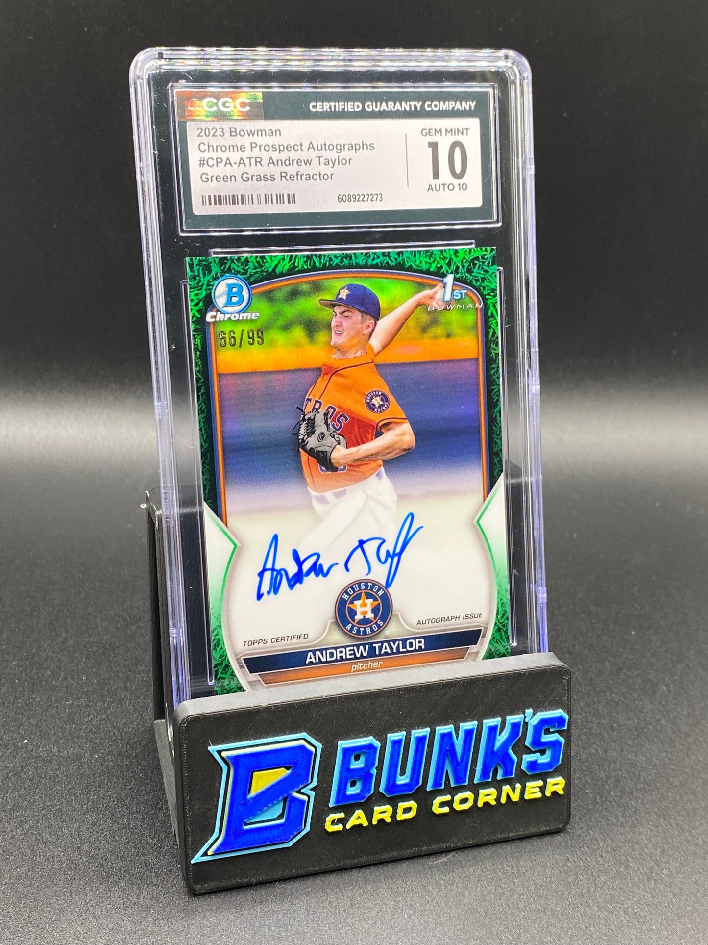 2023 Andrew Taylor Green Grass Ref. Auto 66/99 CGC 10/10