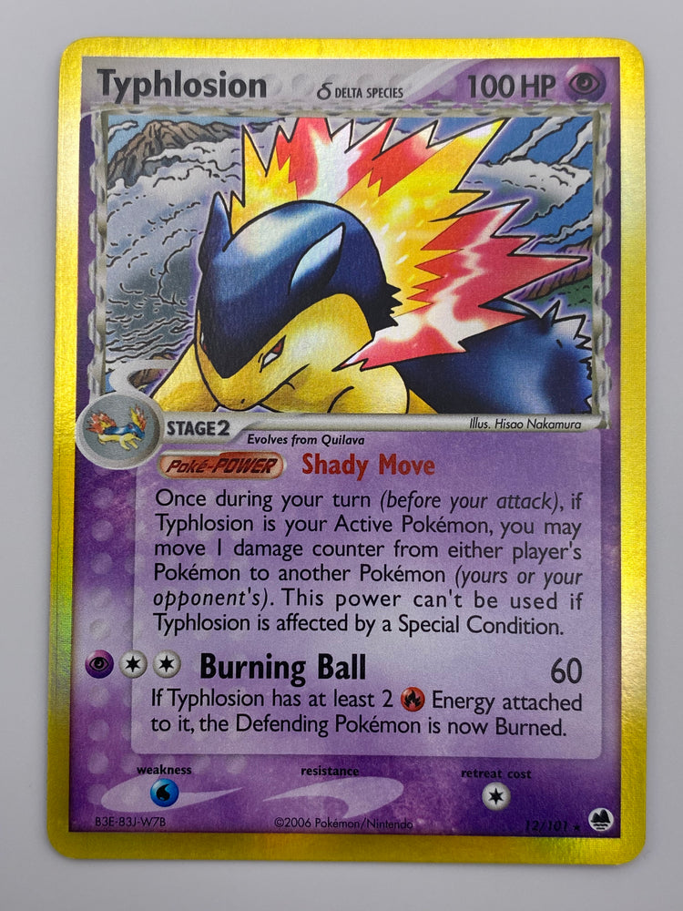 Typhlosion Holo Dragon Frontiers LP + Small indent