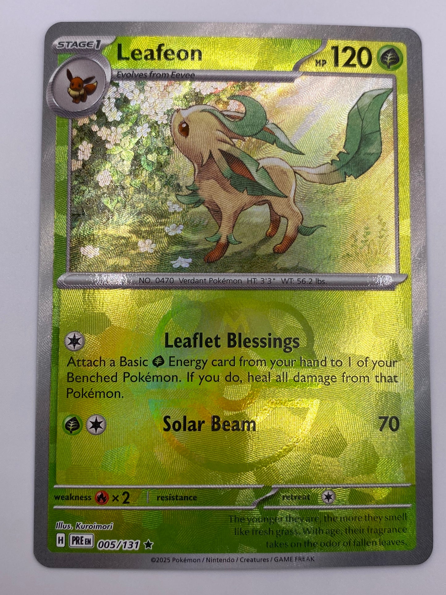 Leafeon Masterball Prismatic Evolutions NM