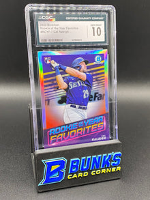 2022 Cal Raleigh Rookie of the Year Favorites CGC 10 SP Rc
