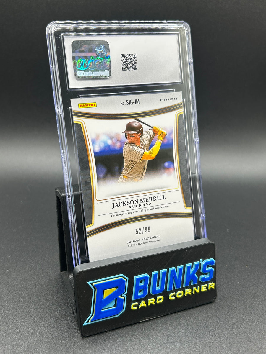 2024 Jackson Merrill Panini Select Signatures Red Rc Auto 52/99 CGC 10
