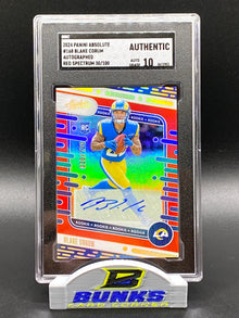 2024 Blake Corum AUTOGRAPHED Red Spectrum 30/100 (Box B8)