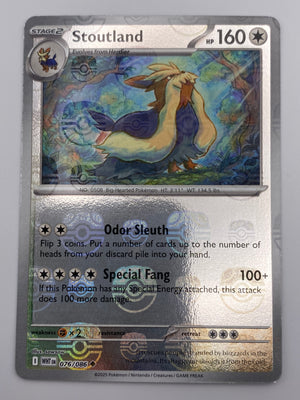 Stoutland Master Ball Reverse Holo White Flare NM