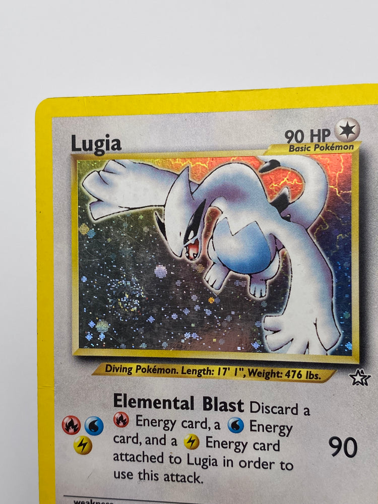 Lugia Holo (Big Swirl) Neo Genesis MP (Top left and Bottom right creases)