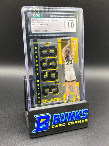 2024 Caitlin Clark Record Breaker CGC 10