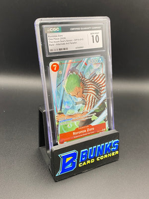 Roronoa Zoro Rare Parallel OP14-015 CGC 10
