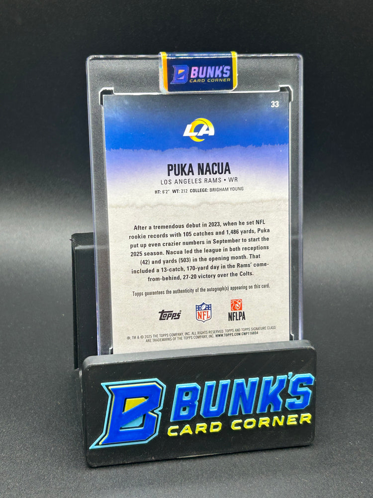 2025 Puka Nacua Green Auto Topps 111/150