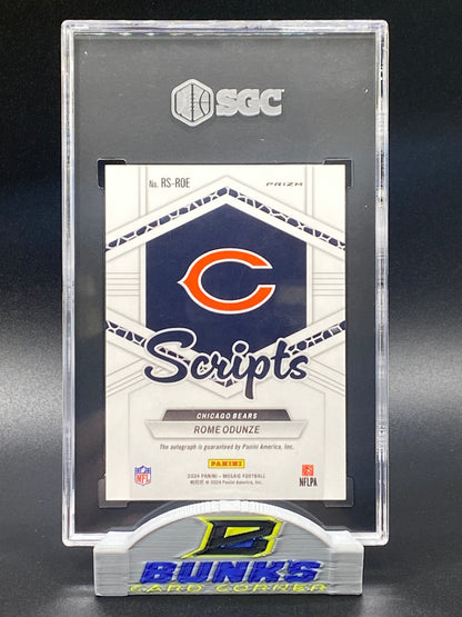 2024 Rome Odunze AUTOGRAPHED Blue No Huddle Prizm