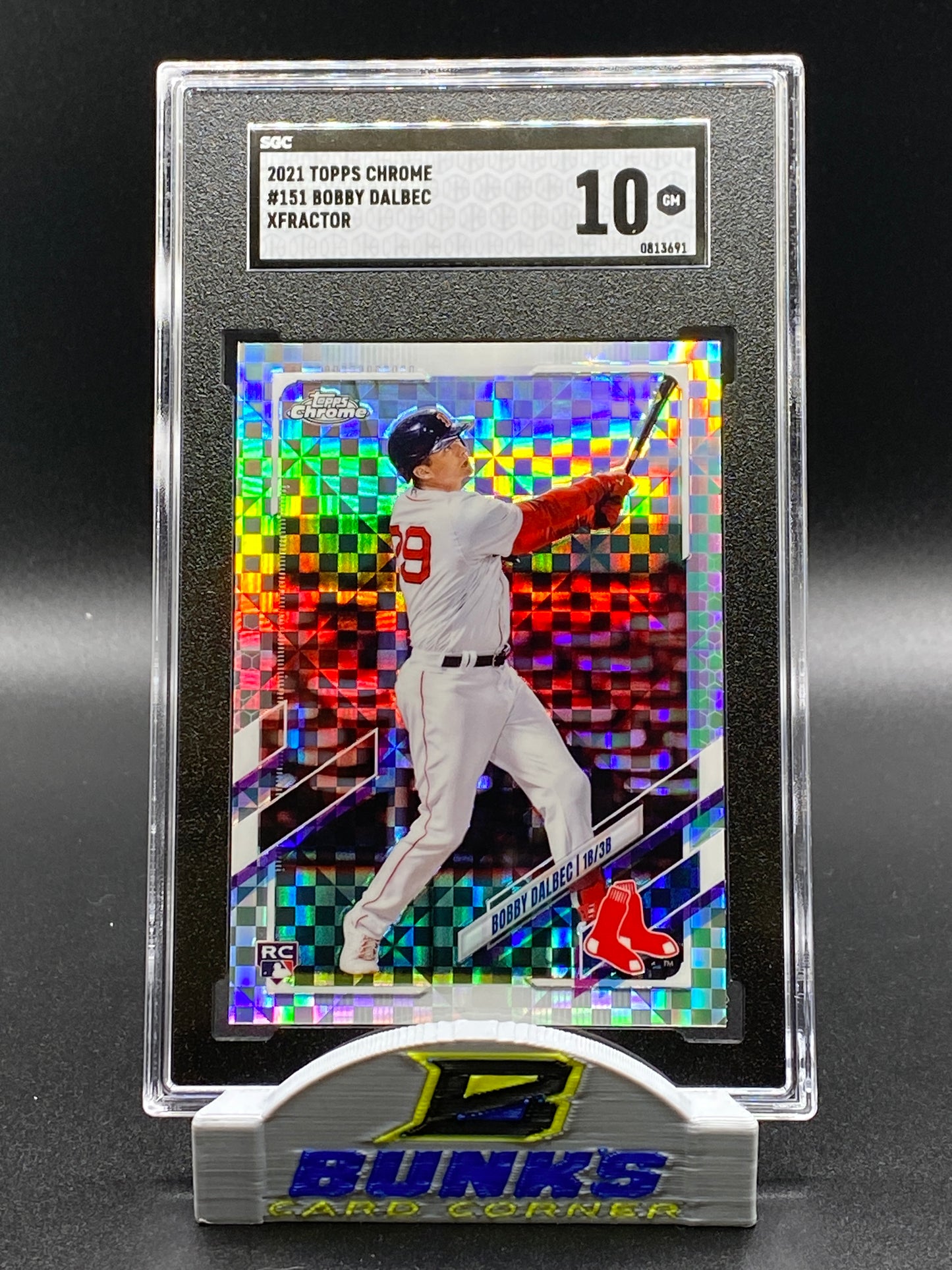 2021 Bobby Dalbec Rookie Card XFractor SGC 10 (Box 14)