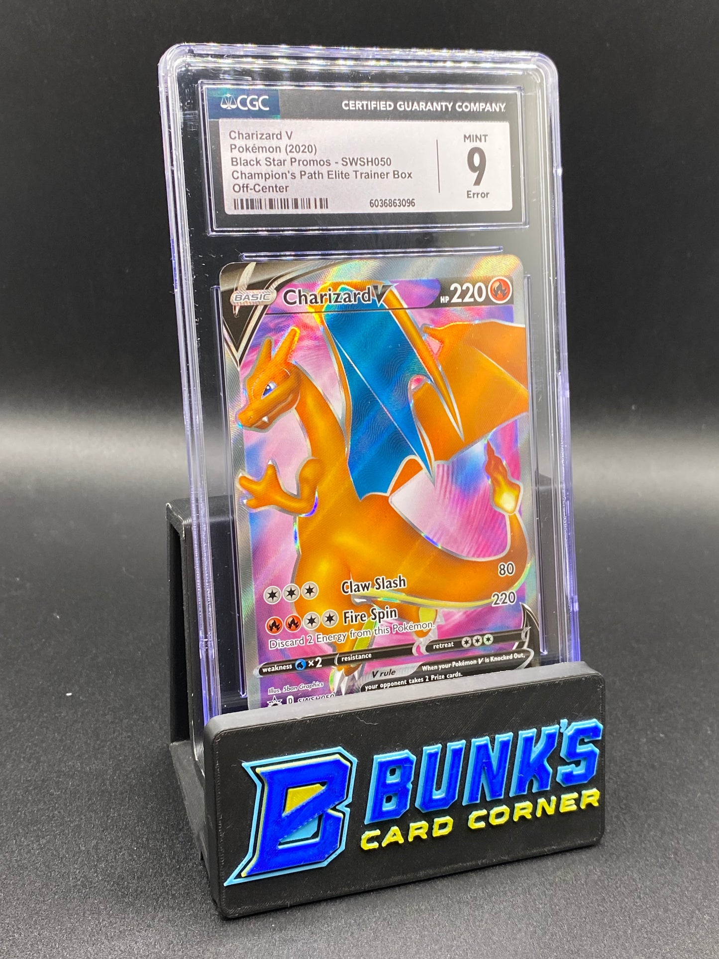 Charizard V Off Center Error Promo CGC 9