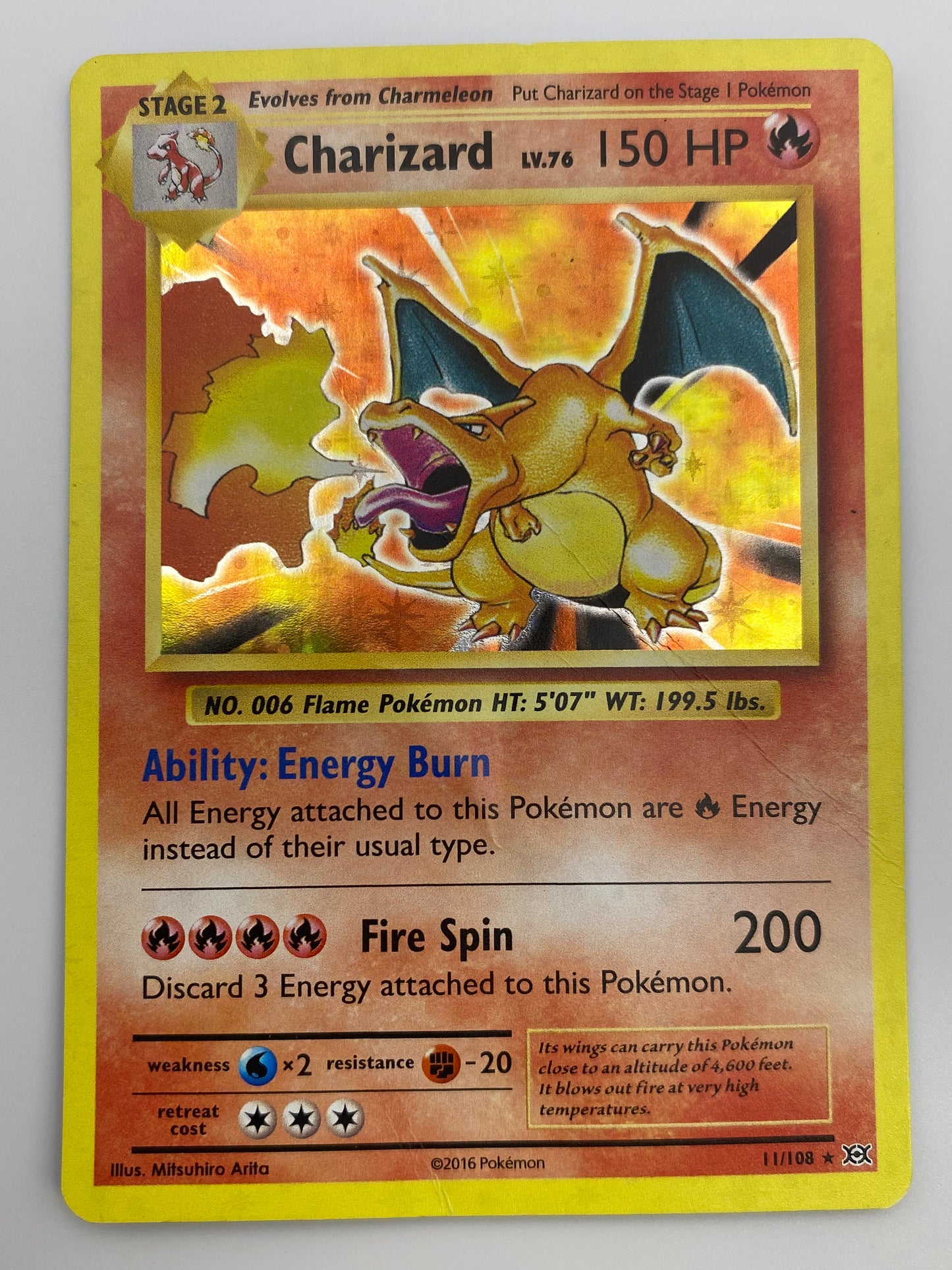 Charizard Holo Evolutions DMG
