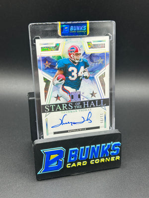 2024 Thurman Thomas Panini Impeccable Stars of the Hall On Card Auto 11/99