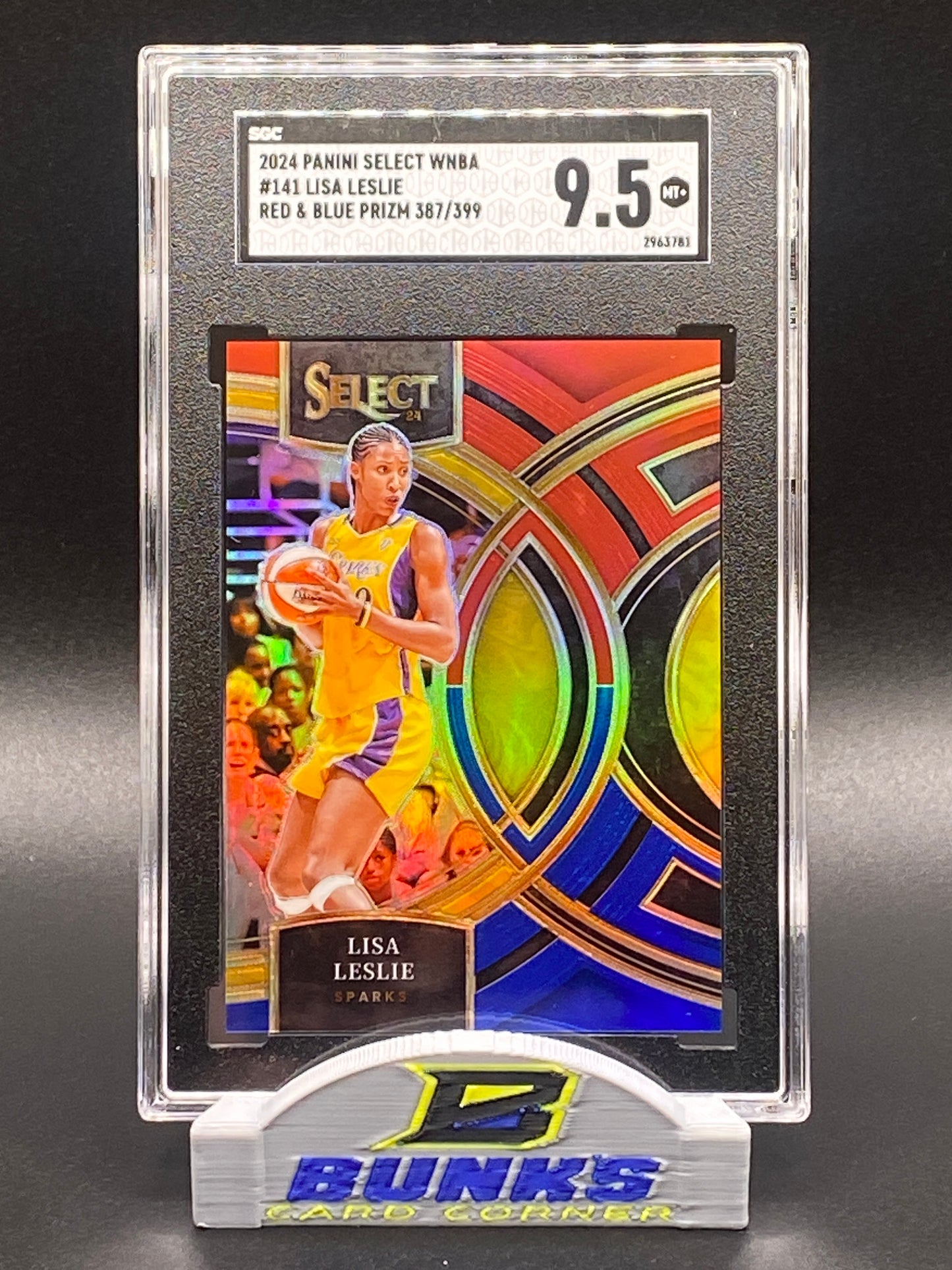 2024 Lisa Leslie Red & Blue Prizm 387/399 (Box B2)