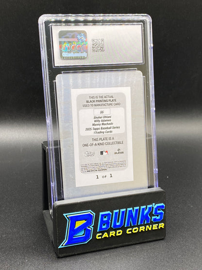 2025 Ohtani & Adams & Machado Black Printing Plate CGC Authentic 1/1