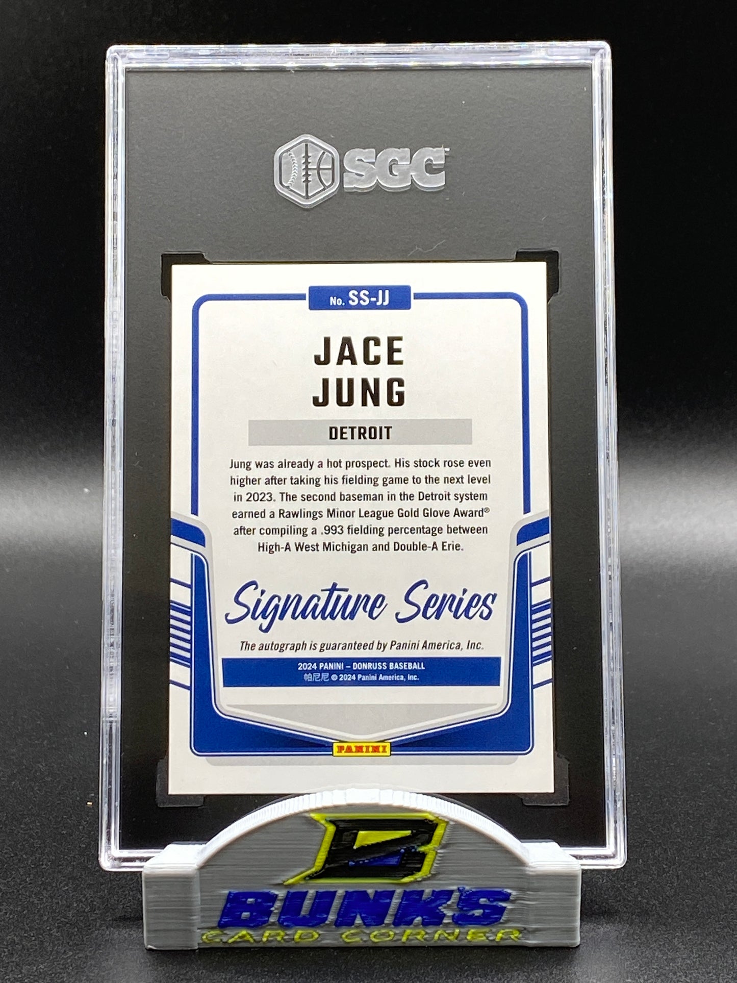 2024 Jace Jung AUTOGRAPHED Laser SGC 10|9.5 (Box 14)