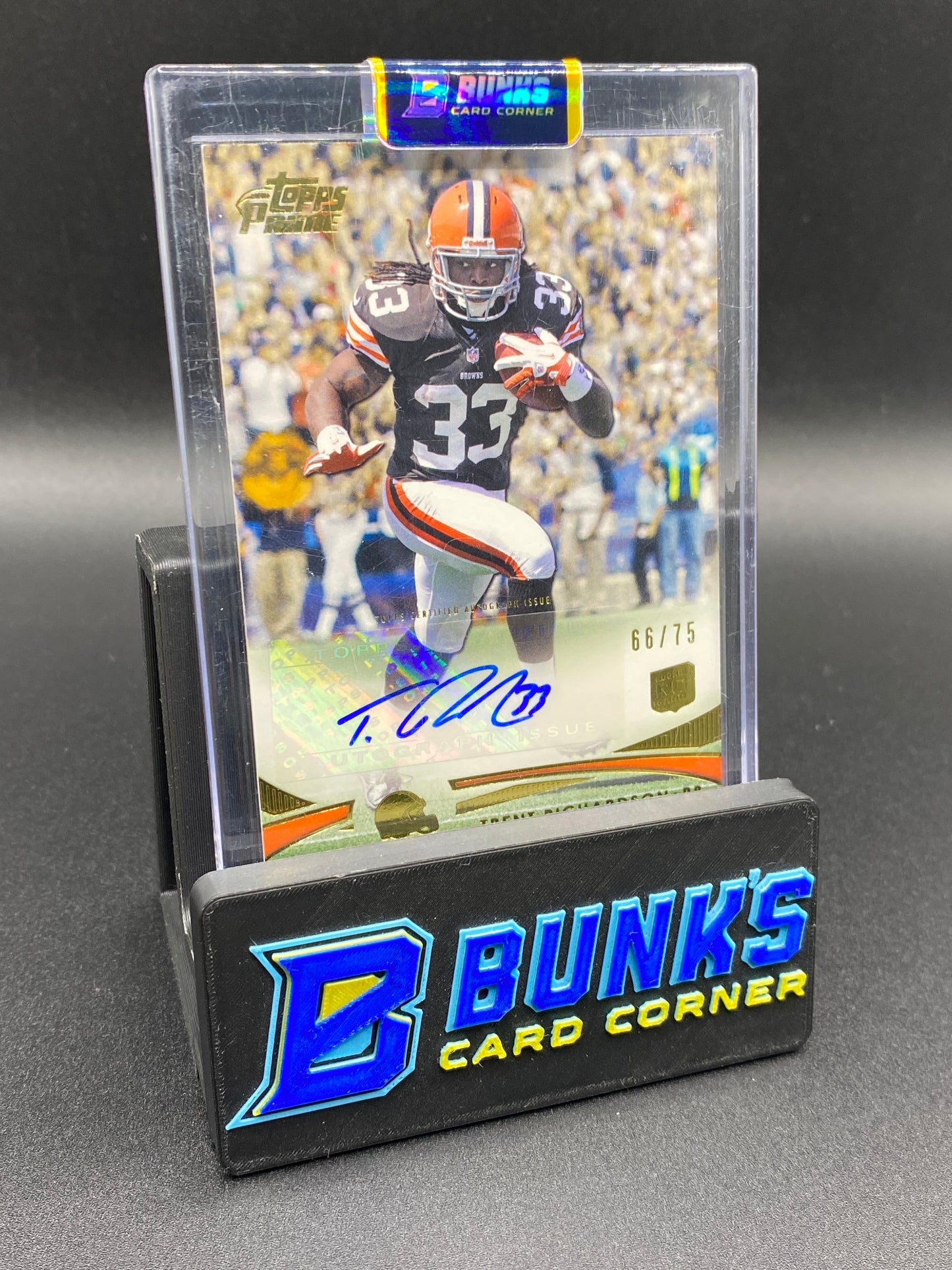 2012 Trent Richardson Topps Prime Auto 66/75 Rc