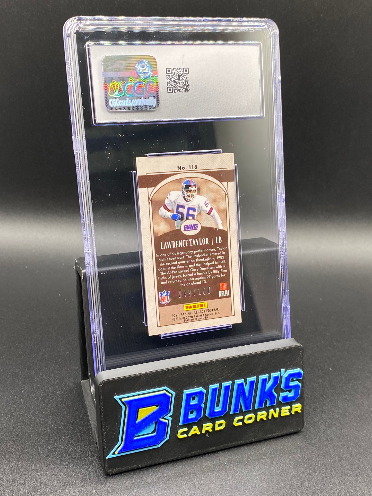 2020 Lawrence Taylor Bronze Mini 49/100 CGC 10